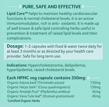 Lipid Care – Total Cholesterol Control - Organic India – 60 Capsules