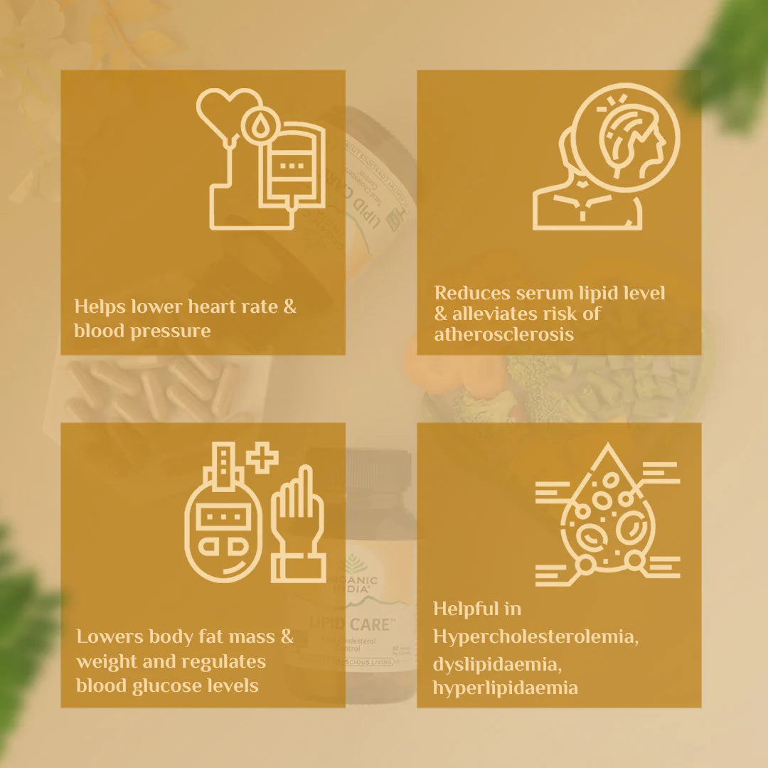 Lipid Care – Total Cholesterol Control - Organic India – 60 Capsules