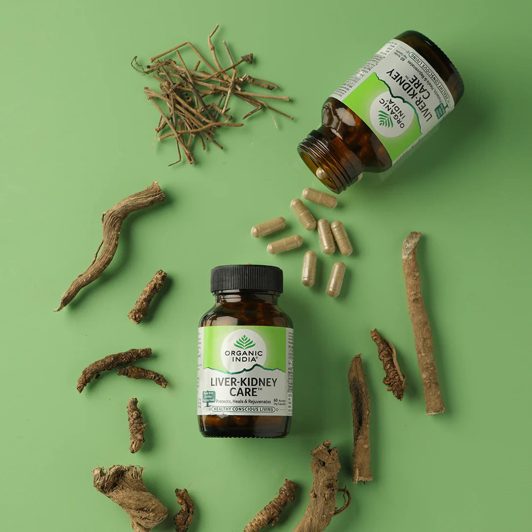 Liver Kidney Care - Heals and Protects Liver & Kidney - Organic India - 60 Capsules Bottle