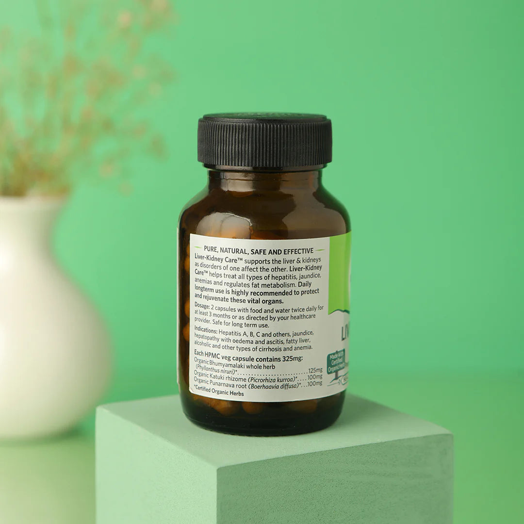 Liver Kidney Care - Heals and Protects Liver & Kidney - Organic India - 60 Capsules Bottle