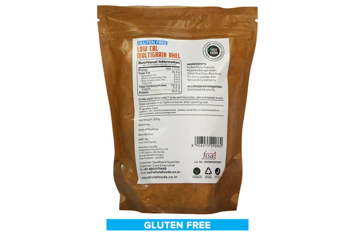 Low Cal Multigrain Bhel - Gluten Free & Zero Trans Fat - Whole Foods - 150gm