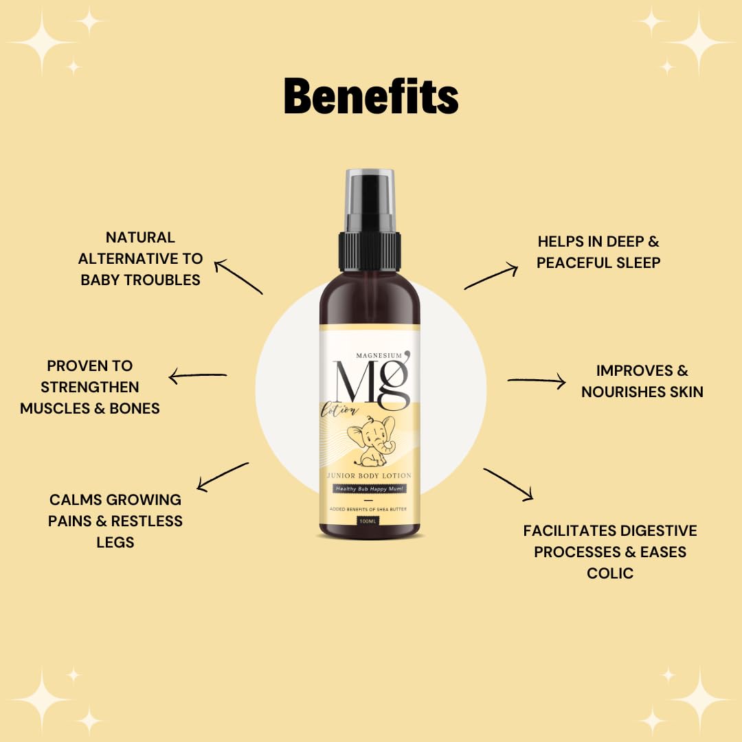 Body Lotion | Magnesium Lotion (Junior Body Lotion) - Healthy Bub Happy Mum - 100% Natural - Salted Wellness – 100ml