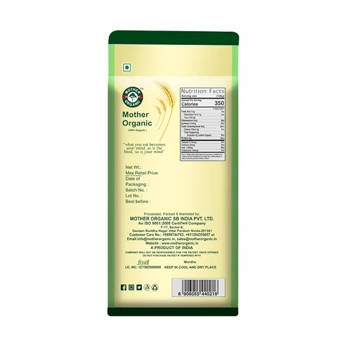 Maize Atta - USDA Organic - Gluten Free - Mother Organic - 1000gm