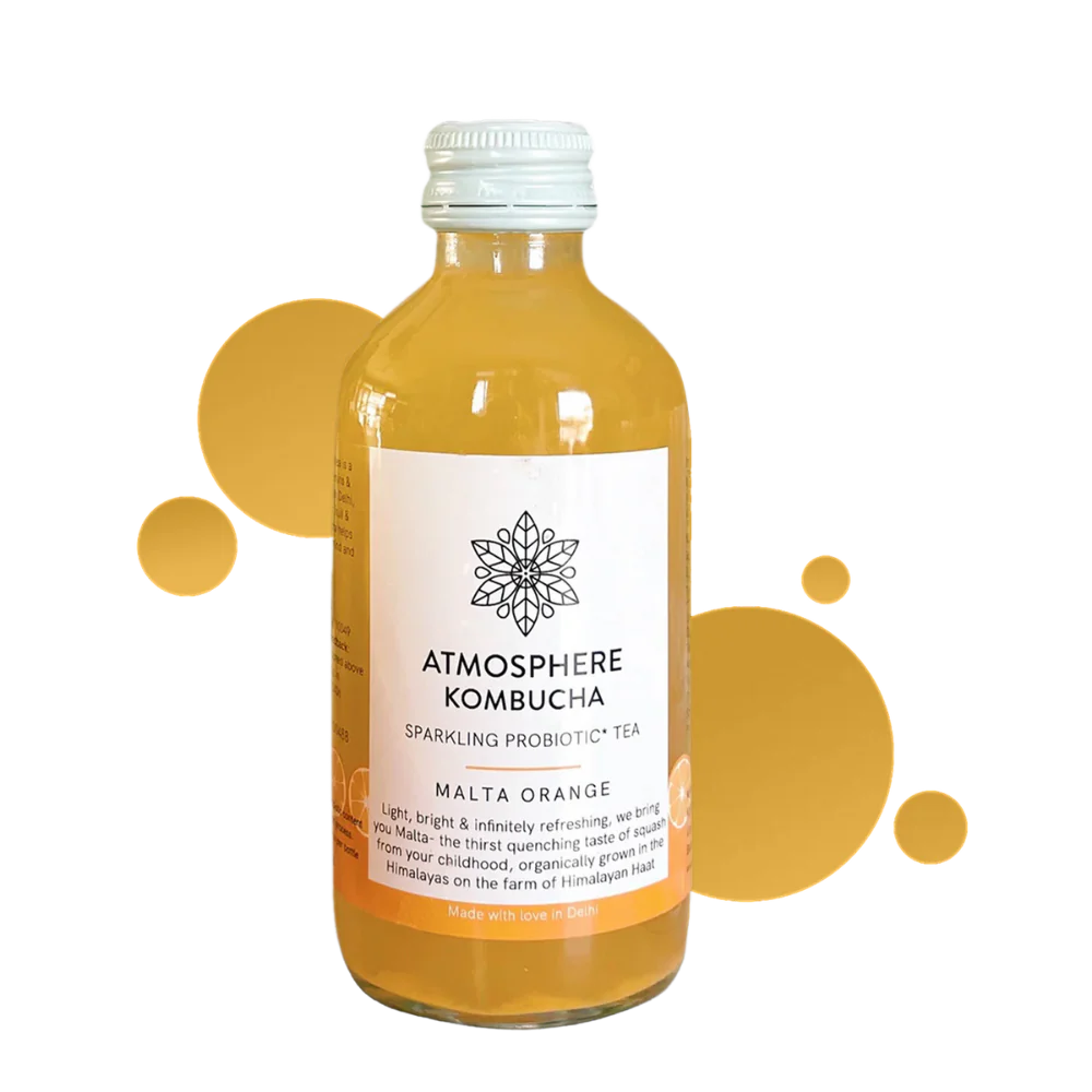 Malta Orange Kombucha | Sparkling Probiotic Tea - Atmosphere - 210ml