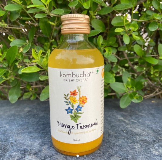 Mango and Turmeric Kombucha – Krishi Cress – 200ml