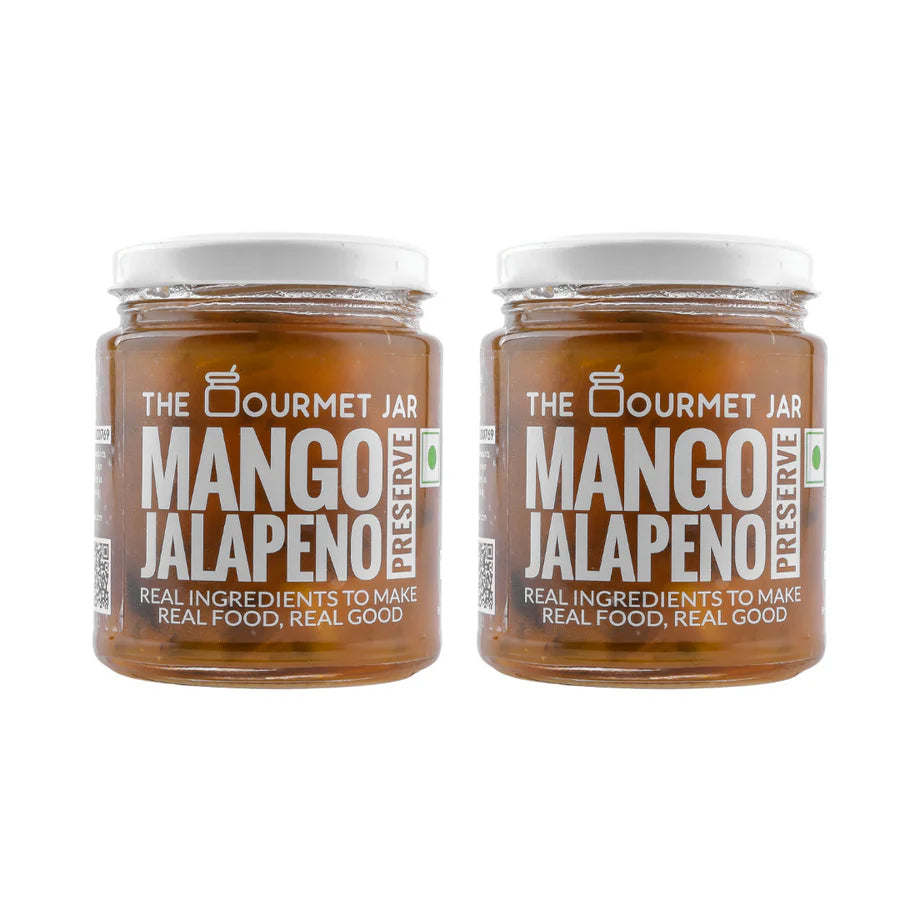 Mango Jalapeno Preserve - Vegan, Gluten Free, No Refined Sugar & Nut Free - The Gourmet Jar - 230gm