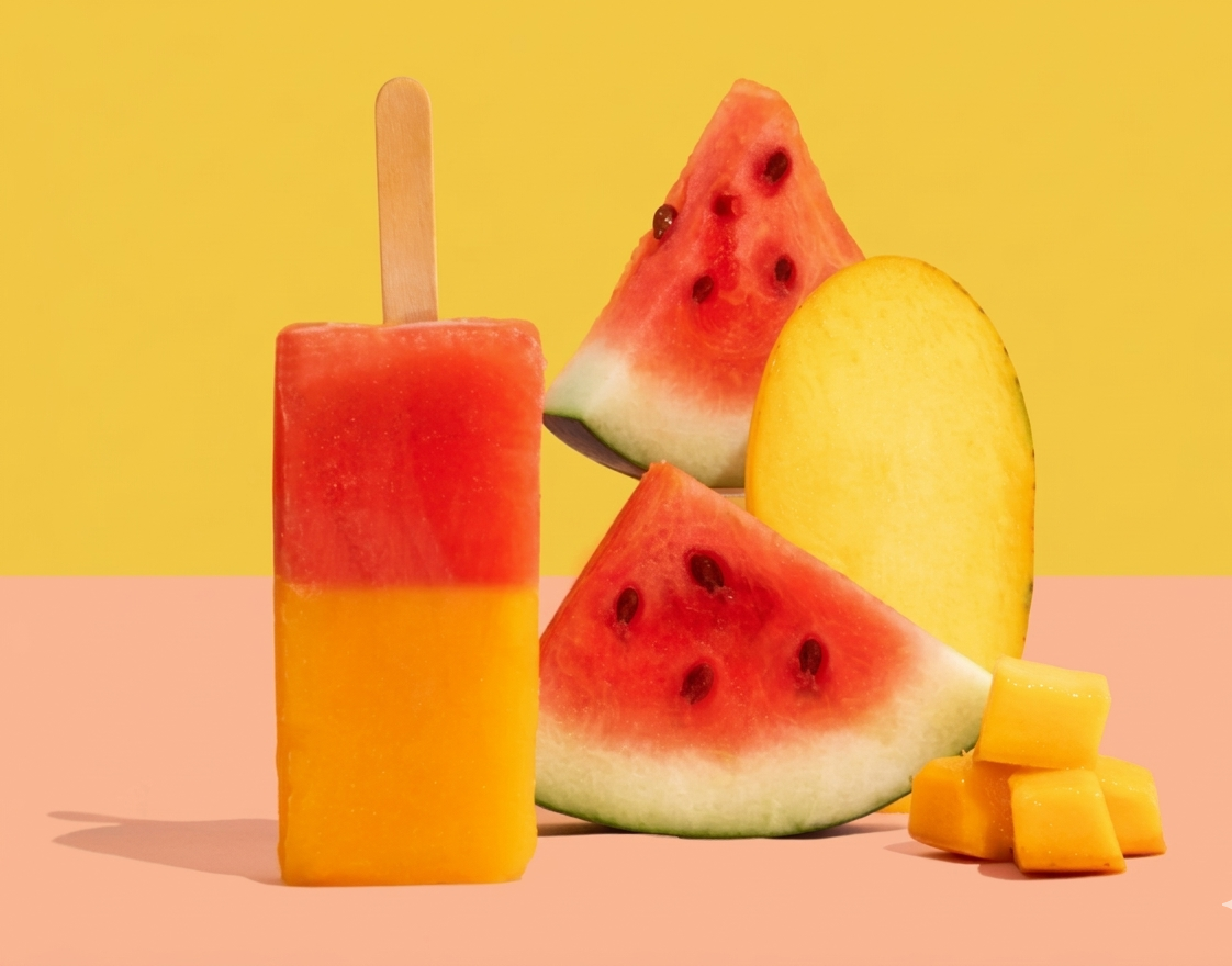 Ice Cream | Mango Orange Watermelon Mixed- Popsicle Ice Cream- Fruit Ice Cream- 100% Natural Mango Orange & Watermelon - Refreshing Summer Fruit Blend- No Artificial Colors, No Synthetic Flavors - Nature&