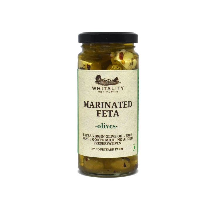 Feta | Marinated (Olives) - Extra Virgin Olive Oil - Free Range Goat’s Milk – No Added Preservatives - Whitality – 230gm