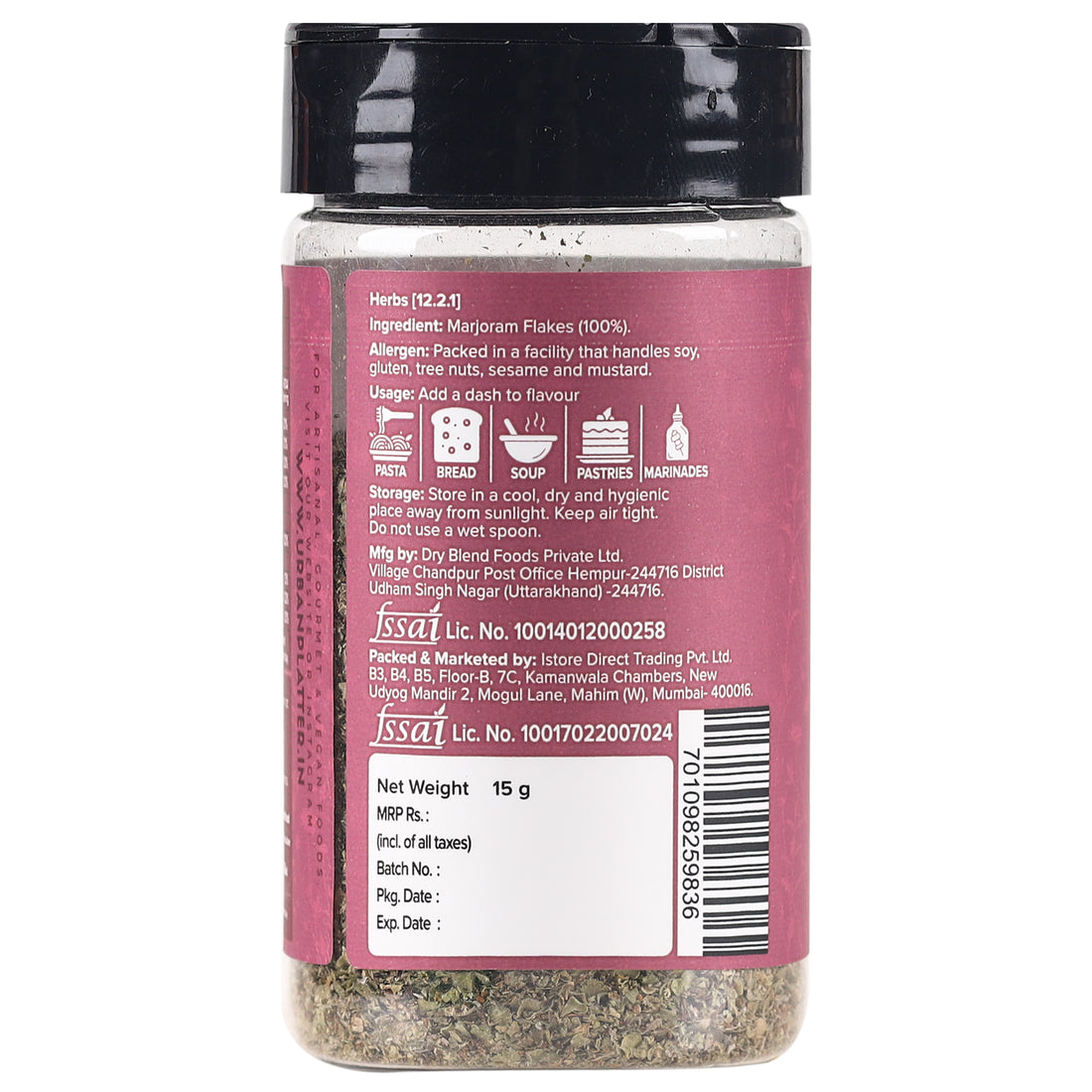 Marjoram Flakes – Urban Platter – 15gm