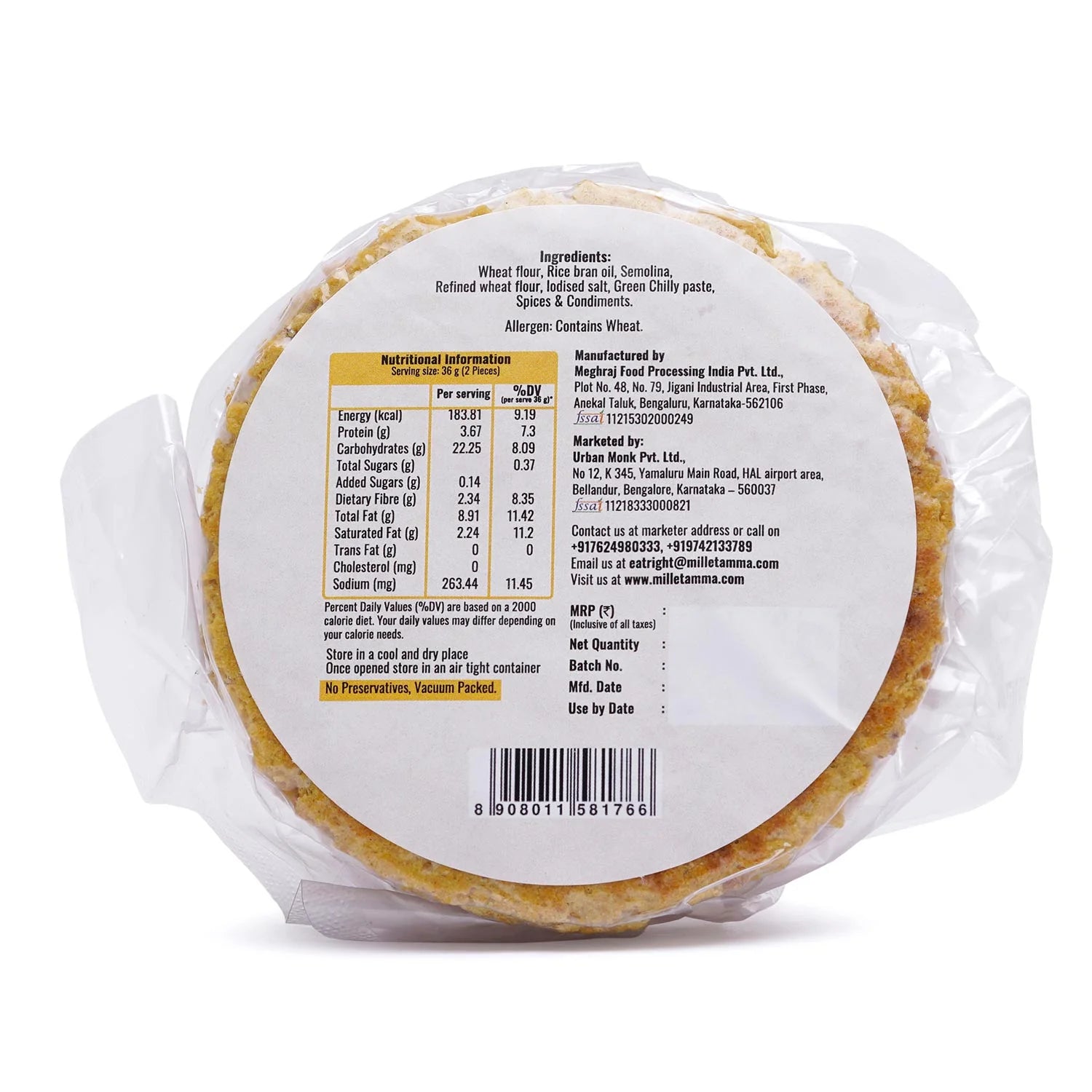 Masala Bhakhri – Millet Amma – 180gm