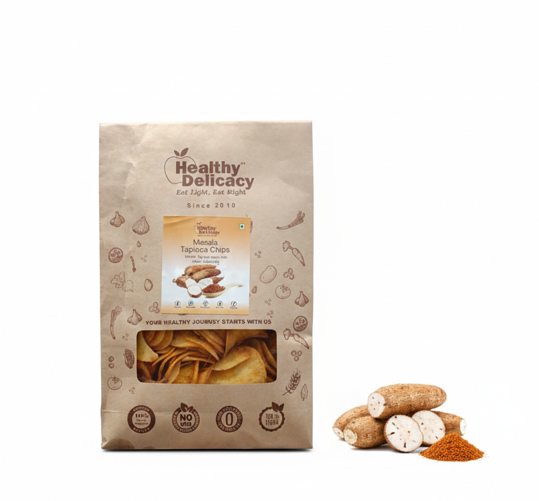 Chips| Masala Tapioca Chips - Gluten Free , Vegan - Zero Cholesterol- No Trans Fat - No Preservative- High Energy -100% Healthy Delicacy-190gm