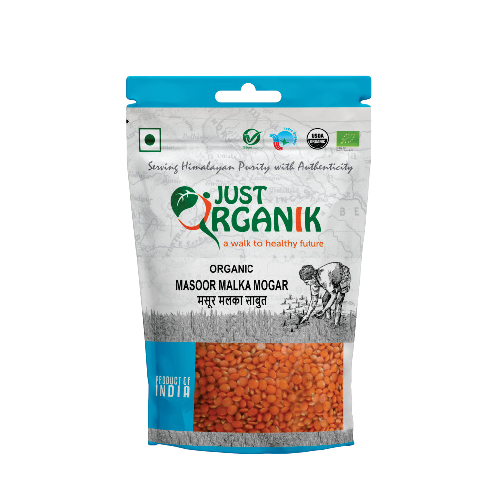 Masoor Malka Whole | USDA Organic - Just Organik – 500gm