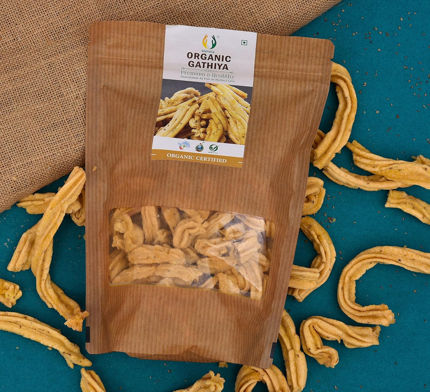 Gathiya | Organic – No Colour, No Soda & Preservatives Free - Matratva - 250gm