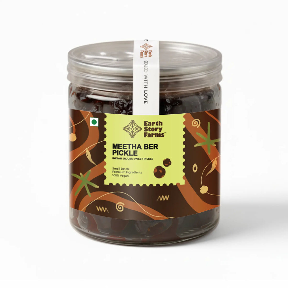 Sweet Pickle | Meetha Ber Pickle (Sweet Jujube Pickle)-Kul-er Achaar - 100% Vegan - Preservative-Free - Earth Story Farms- 200gm
