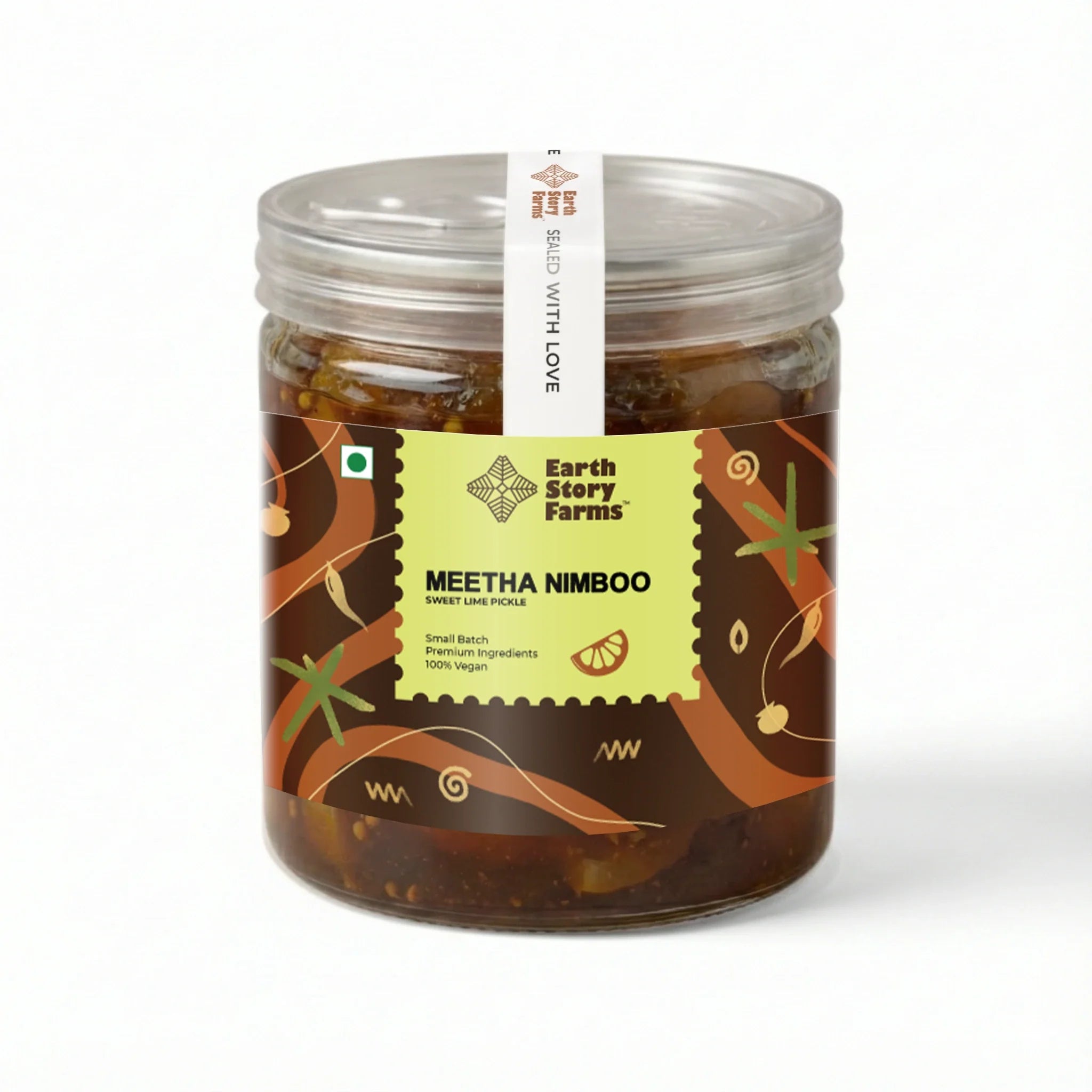 Sweet Pickle | Meetha Nimboo (Sweet Lime Pickle) - 100% Vegan - Preservative-Free - Earth Story Farms- 200gm