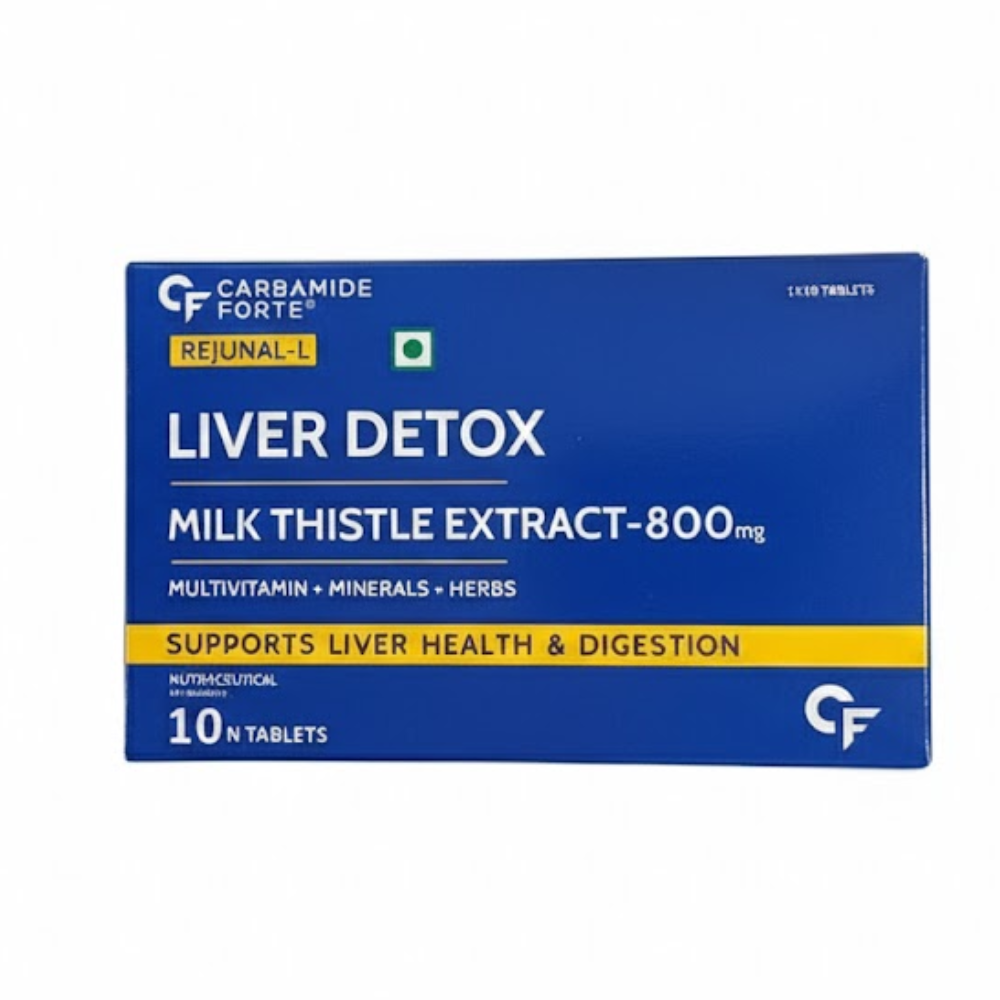 Detox | Liver Detox Milk Thistle Expract-800mg Multivatamin-Minerals-Herbs-Supports Liver Health & Digestion Carbamide Forte-10 Tablets