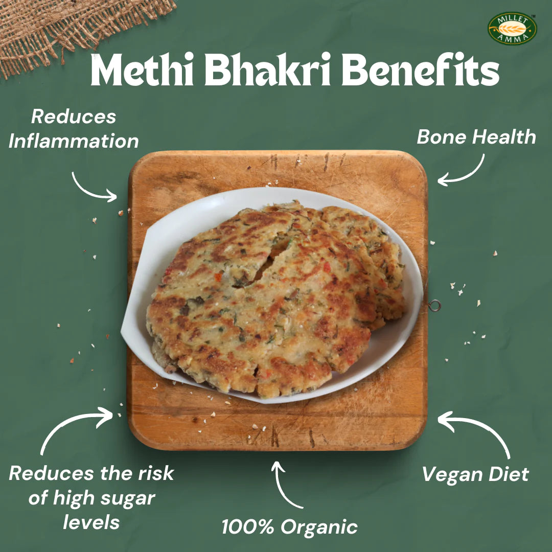 Methi Bhakhri – Vegan – Millet Amma – 180gm
