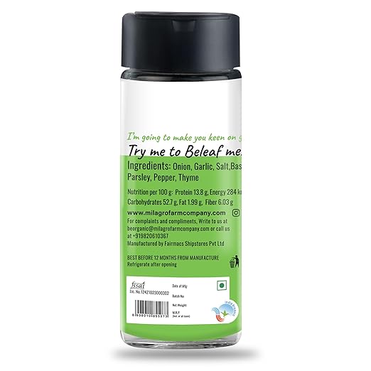 Seasoning | Salad - For Organic & Healthy Meals – Organic – Vegan, Additive Free & No Preservatives – Milagro Farm Co. – 55gm