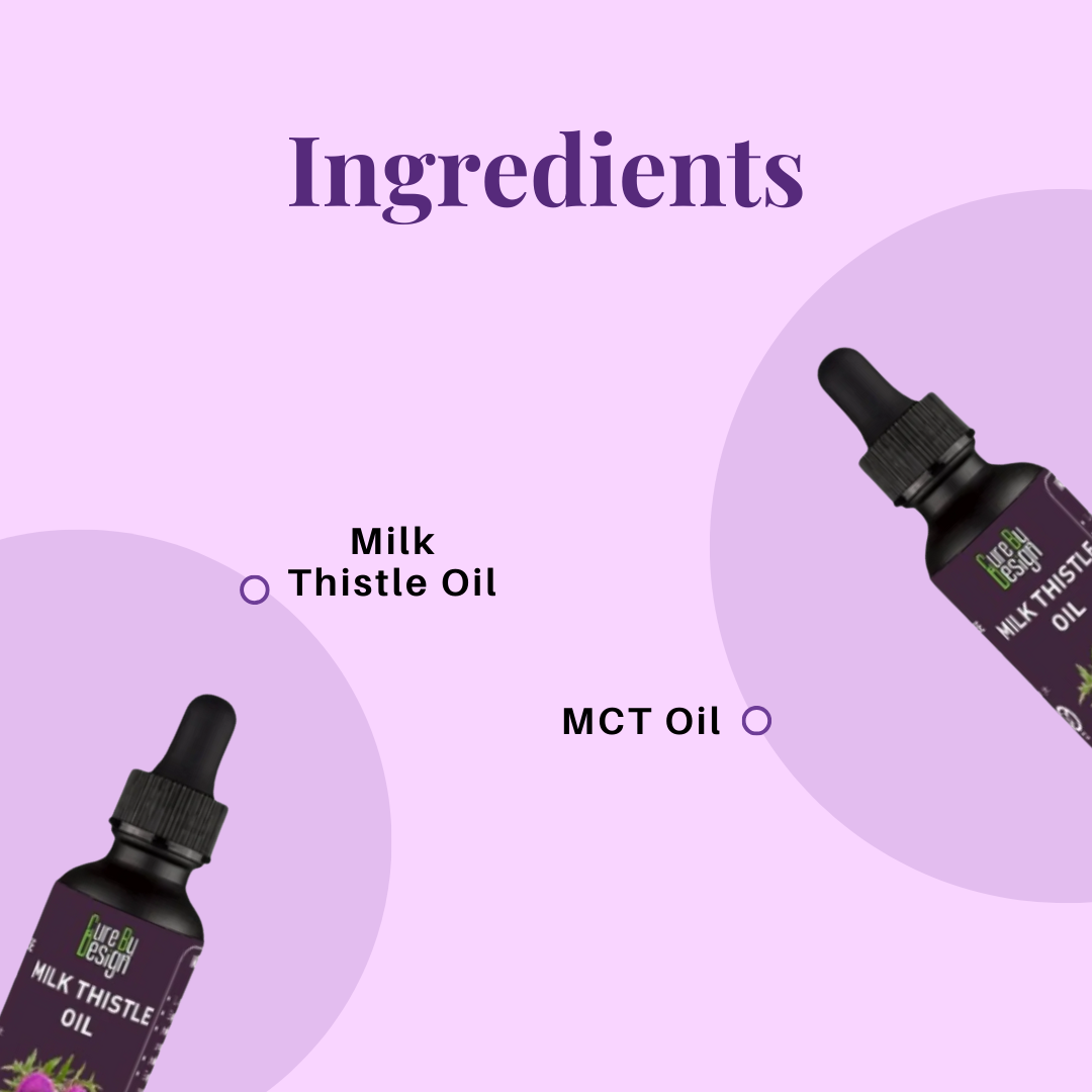 Milk Thistle Oil | Health Defense - Liver Support - Protective Blend - Cure By Design - 30ml
