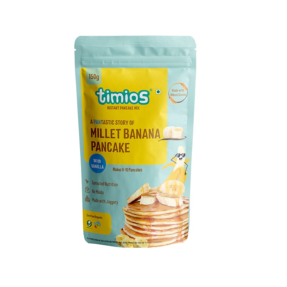 Millet Pancake | Millet Banana Pancake (With Vanilla) - Made With Jaggery - Sprouted Nutrition - Certified Organic – Timios – 150gm