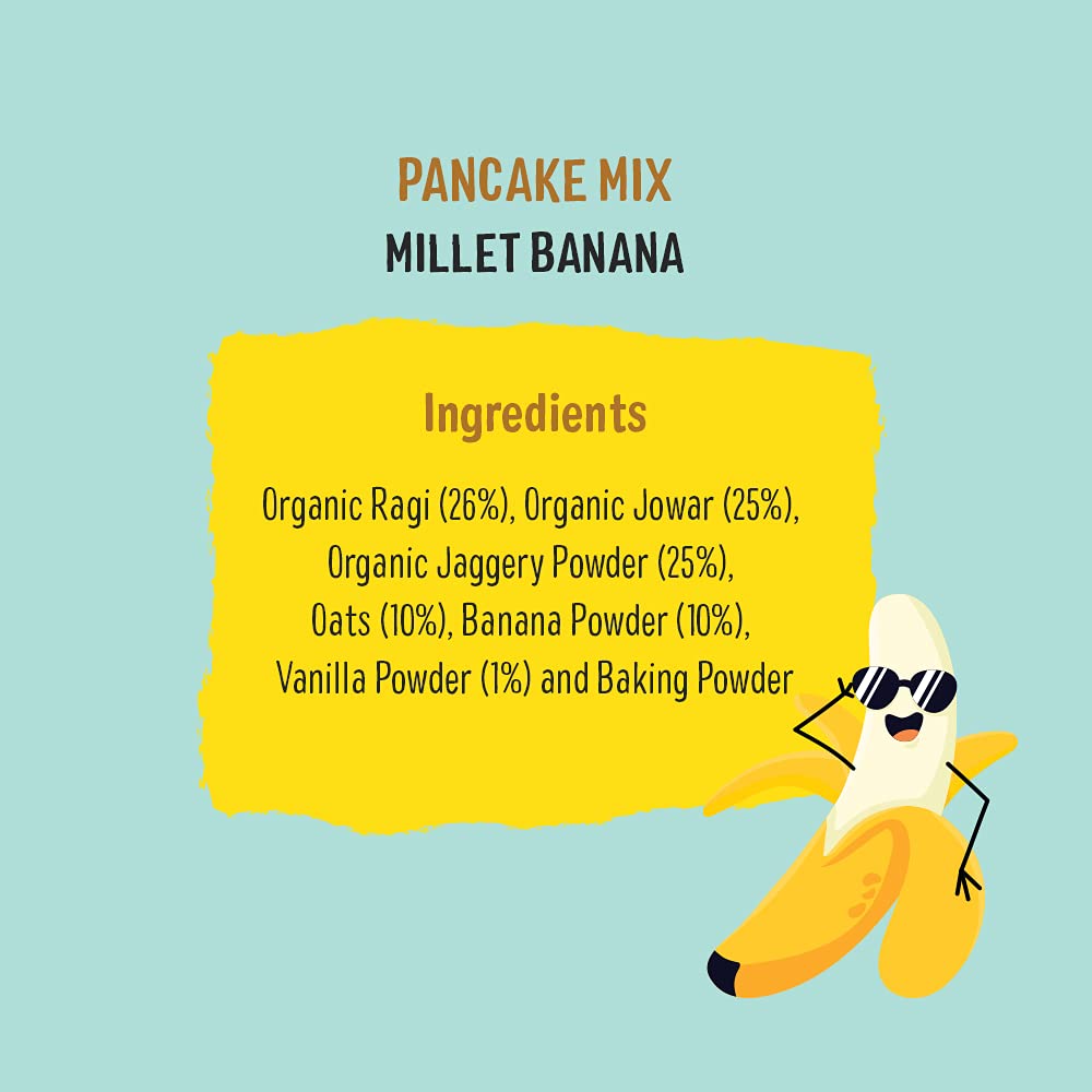 Millet Pancake | Millet Banana Pancake (With Vanilla) - Made With Jaggery - Sprouted Nutrition - Certified Organic – Timios – 150gm