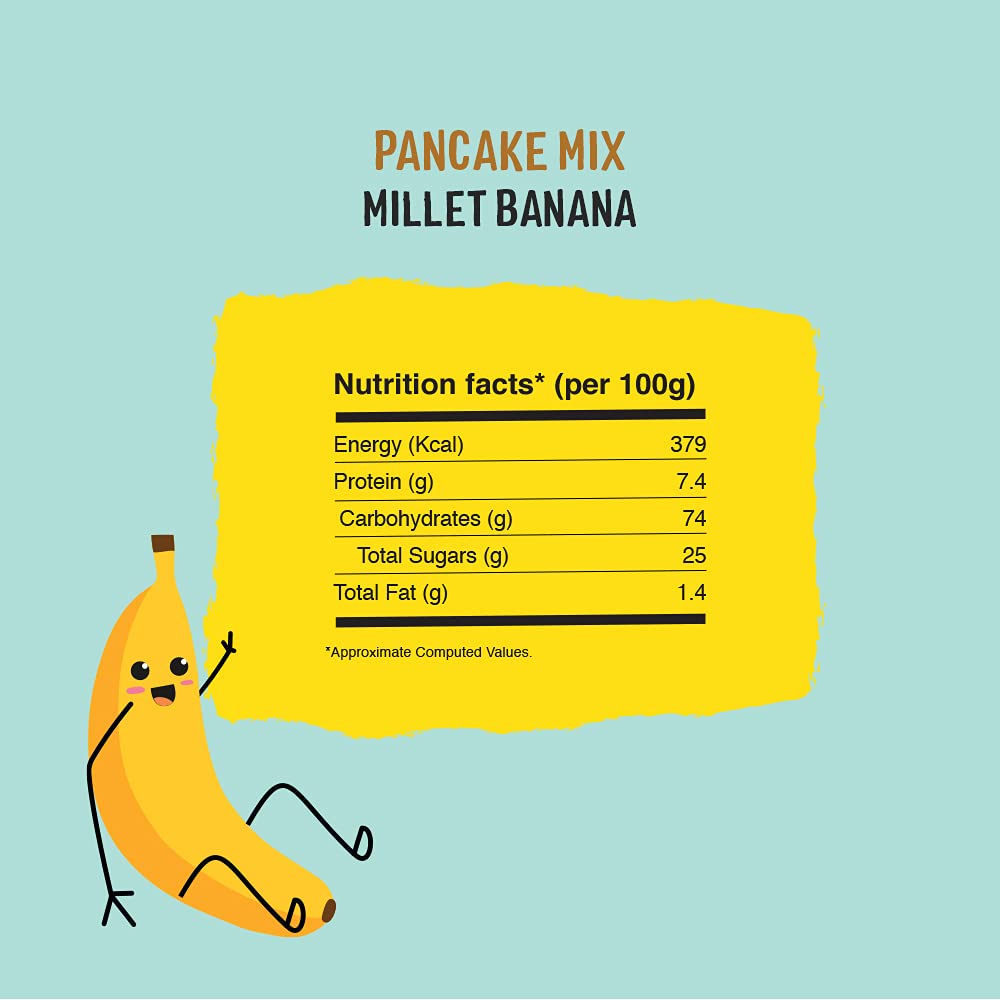 Millet Pancake | Millet Banana Pancake (With Vanilla) - Made With Jaggery - Sprouted Nutrition - Certified Organic – Timios – 150gm