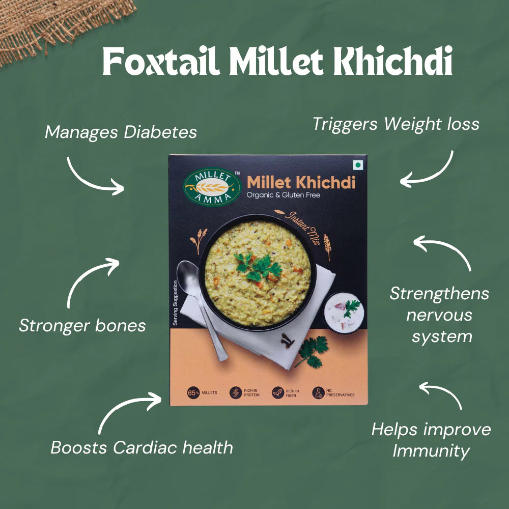 Millet Khichdi Mix – Vegan & Gluten Free – Millet Amma – 250gm