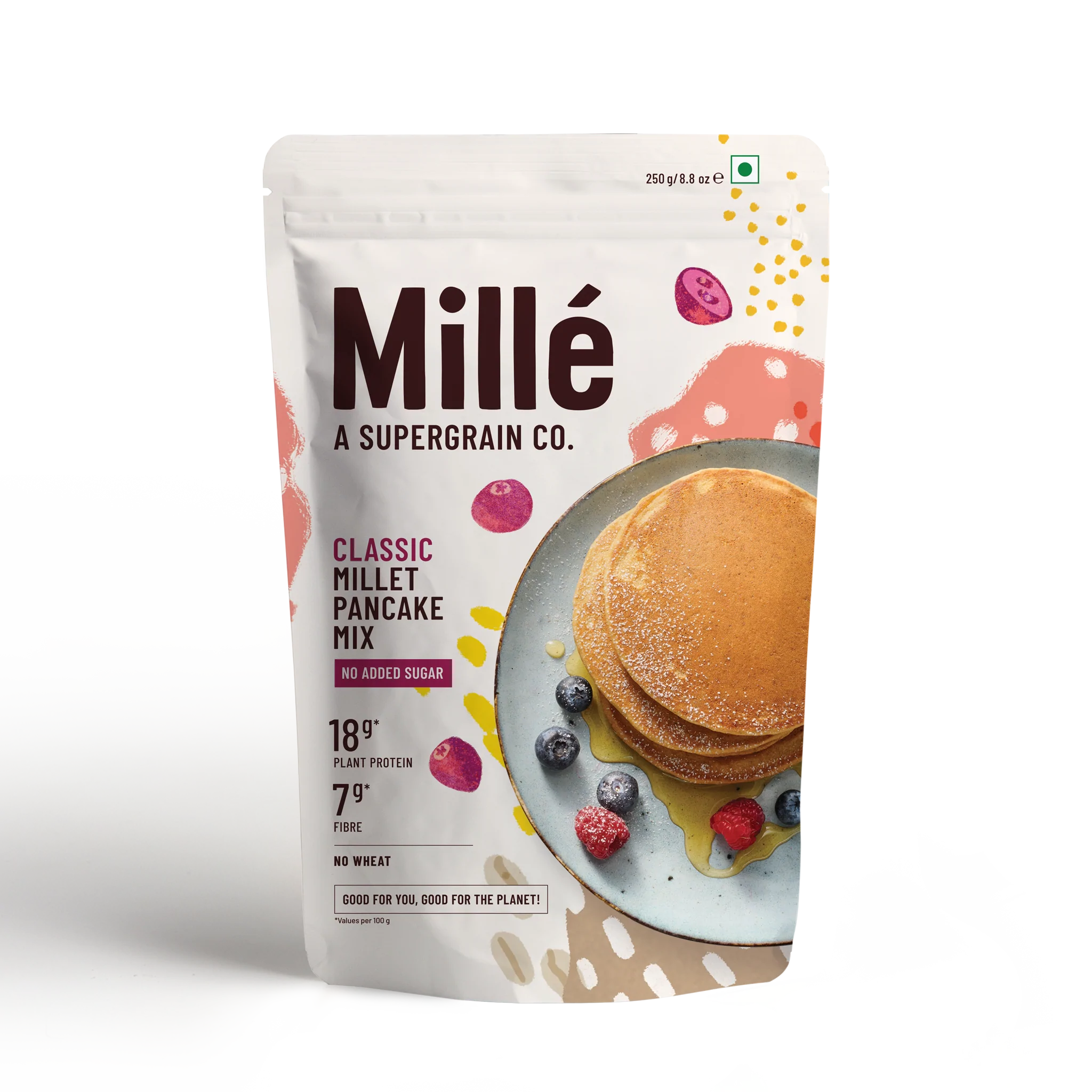 Millet Pancake Mix | Classic -Gluten Free, No Atta, No Maida & No Refined Sugar - Mille&