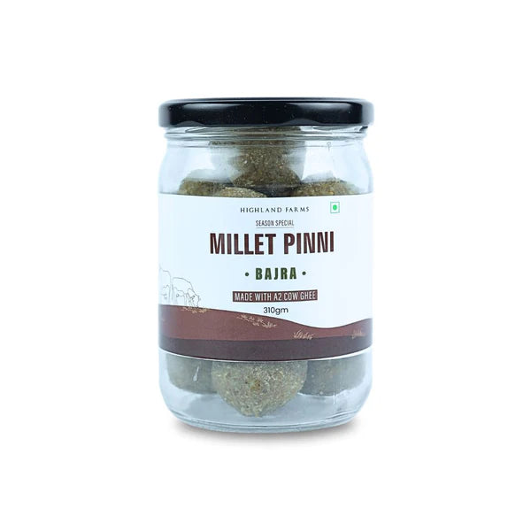 Millet Pinni | Millet Pinni Bajra (Made With A2 Cow Ghee) - Season Special - Highland Farms - 310gm