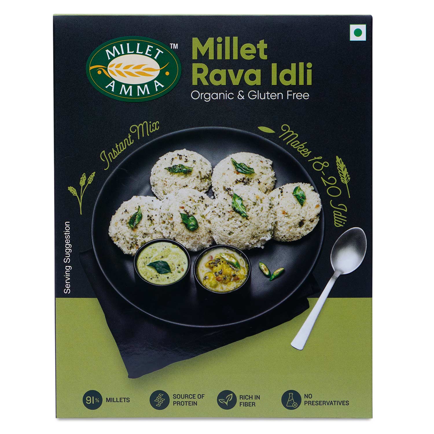 Millet Rava Idli Mix – Vegan & Gluten Free – Millet Amma – 250gm