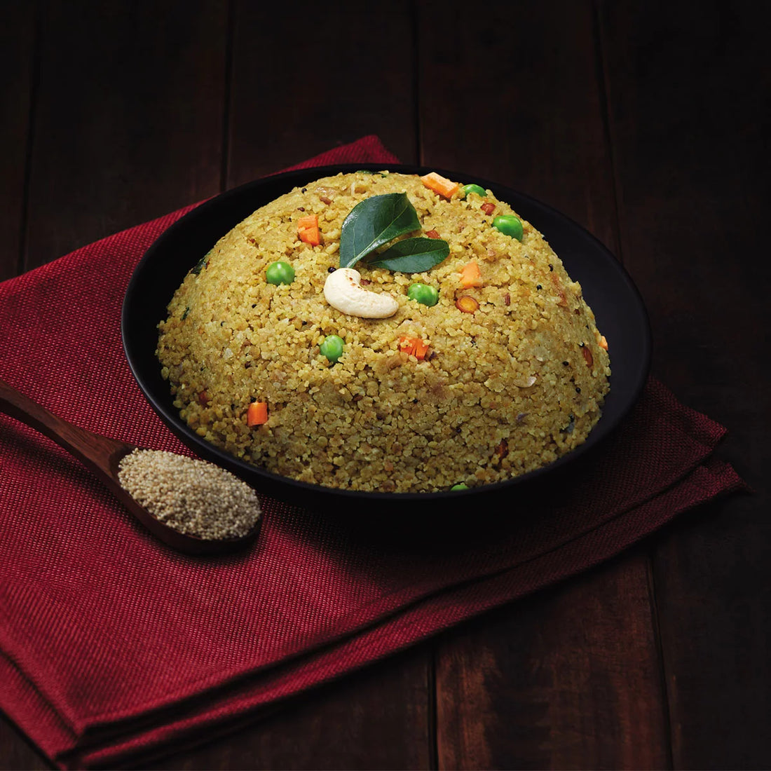 Millet Upma - 77% Millet - Natural - Indian - Gluten Free, Rich Source Of Protein, Calcium, Dietary Fibre, Trans Fat Free & Cholesterol Free - TruMillets - 180gm