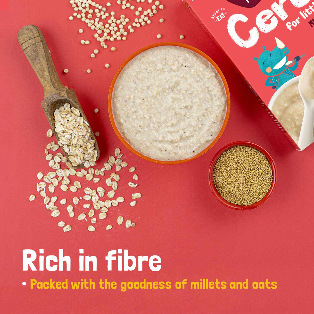 Millet and Oats Porridge - No Refined Sugar & No Salt - Slurrp Farm - 200gm