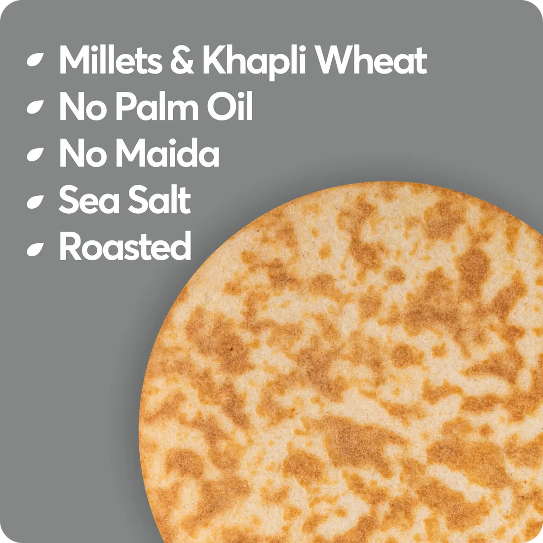 Millet Khakhra | Bajra Pearl Millet - Roasted - Vegan, Gluten Free, Preservatives Free, No Added Sugar, High In Fibre, Low Gi & No Maida - Svasthyaa - 200gm