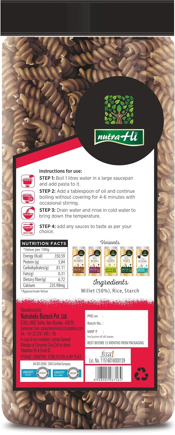 Millet Pasta | Gluten Free – NutraHi – 200gm