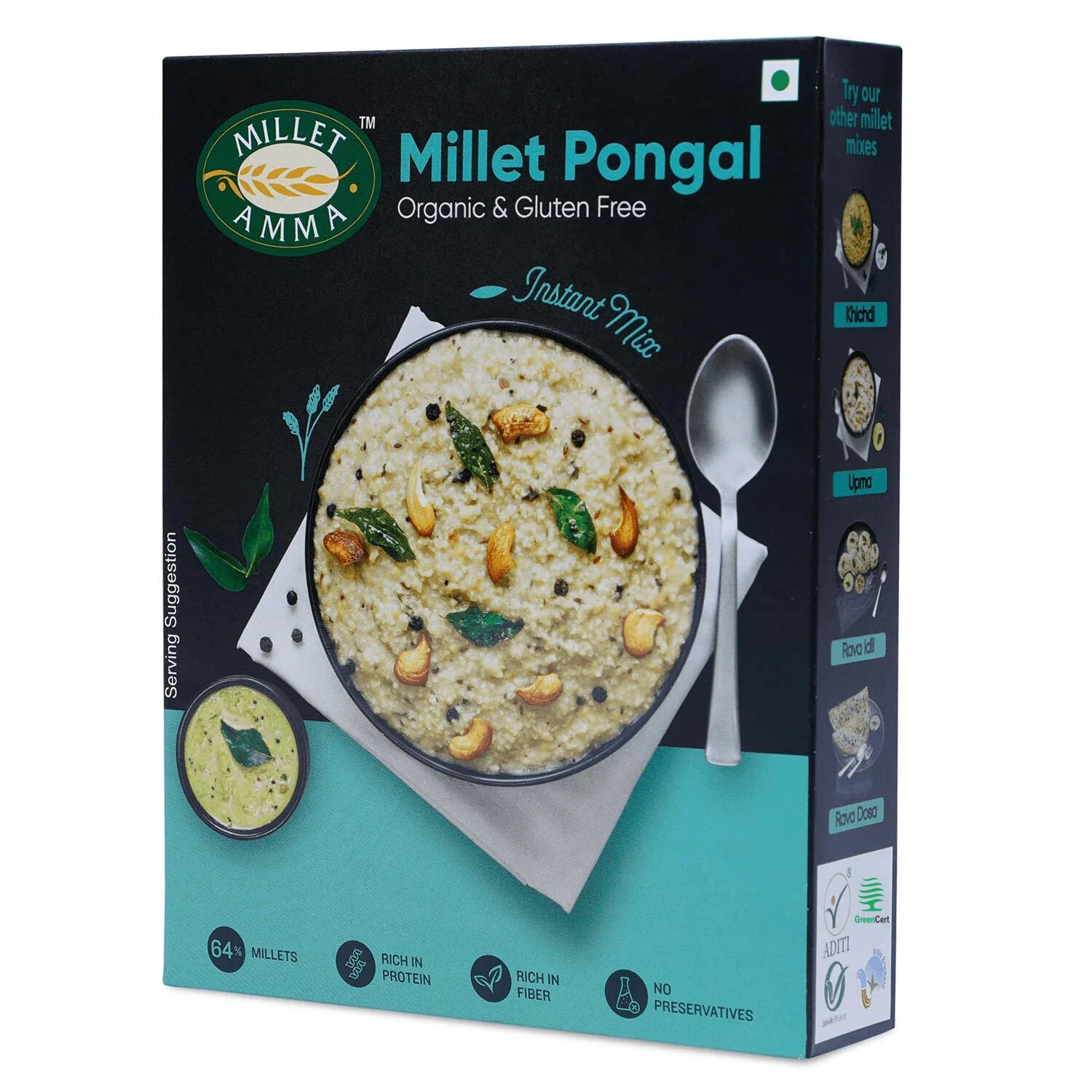 Millet Pongal Mix – Vegan & Gluten Free – Millet Amma – 250gm