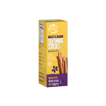 Millet & Sesame Jaggery Teething Sticks – Vegan, No Refined Sugar, No Milk & No Maida – Early Foods – 150gm