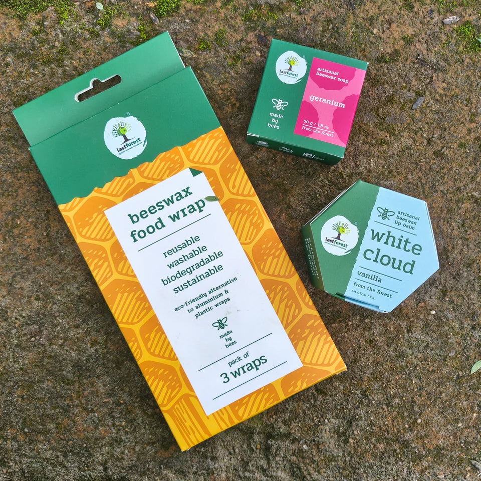 Beeswax Wrap -Mindful Travel Companion Set- Eco Friendly- Last Forest - Pack of 3