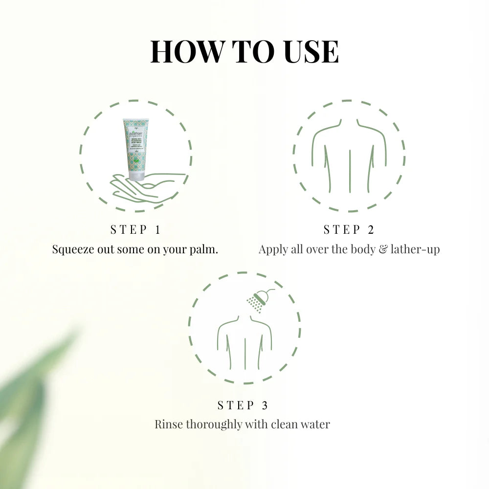 Body Wash | Mineral Rich Rejuvenating Body Wash - Azafran Organics - 200gm