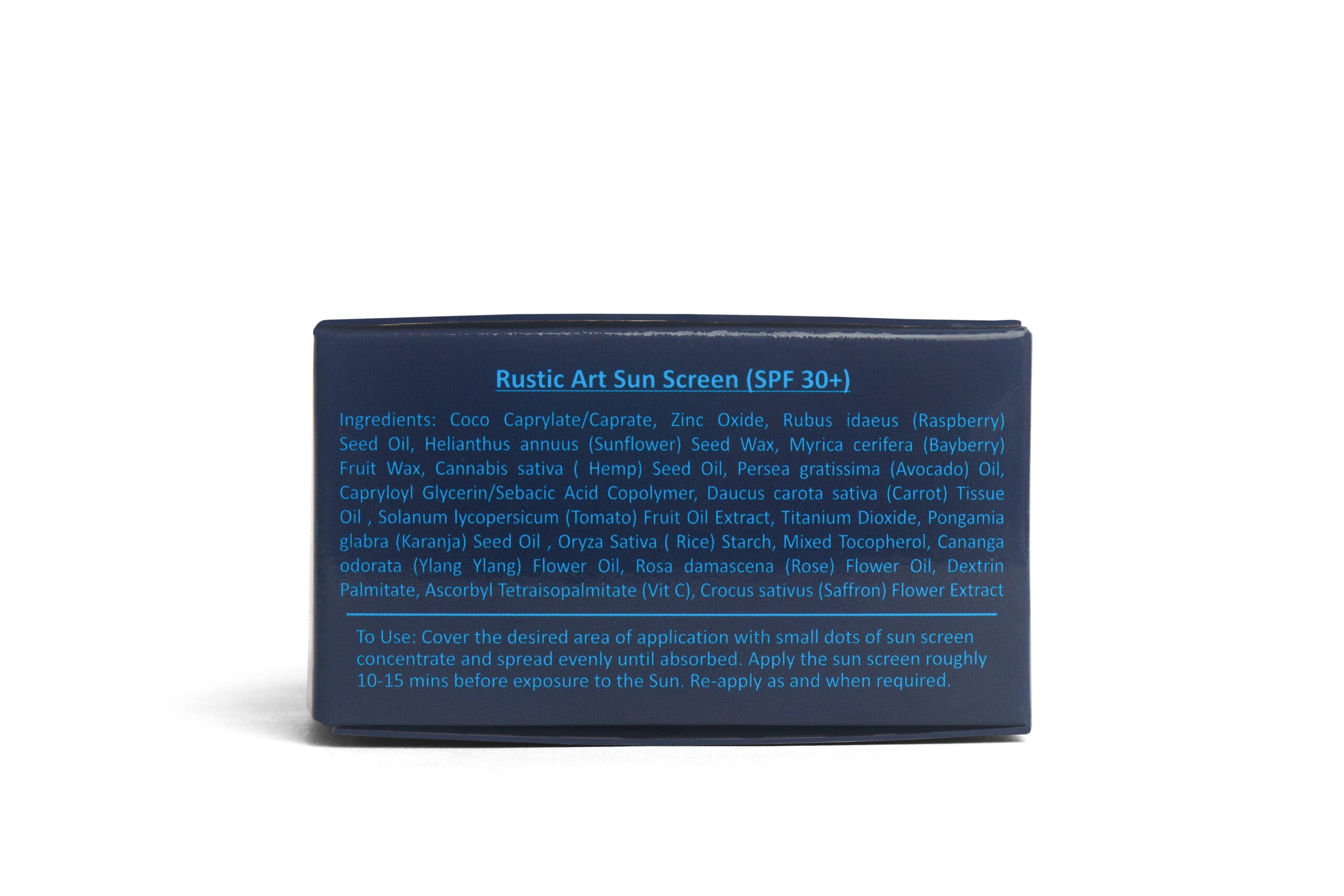 Mineral Sunscreen - SPF 30+ with Vitamin C – Vegan & Cruelty Free - Rustic Art – 30gm