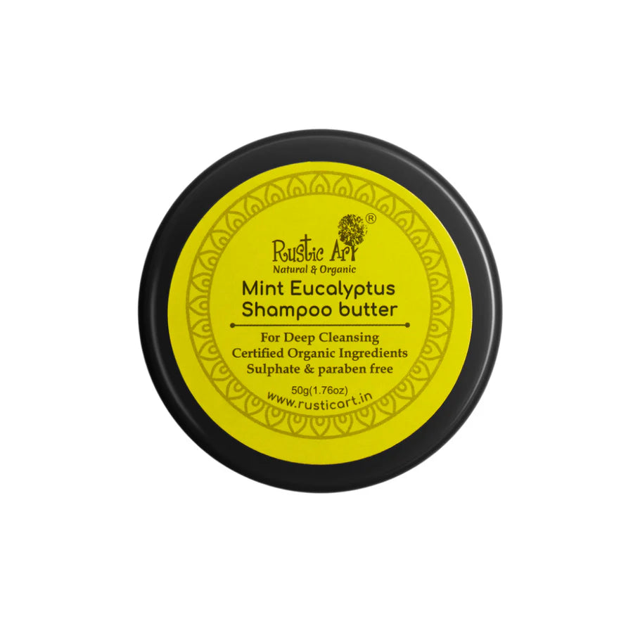 Mint Eucalyptus Shampoo Butter - Rustic Art - 100gm