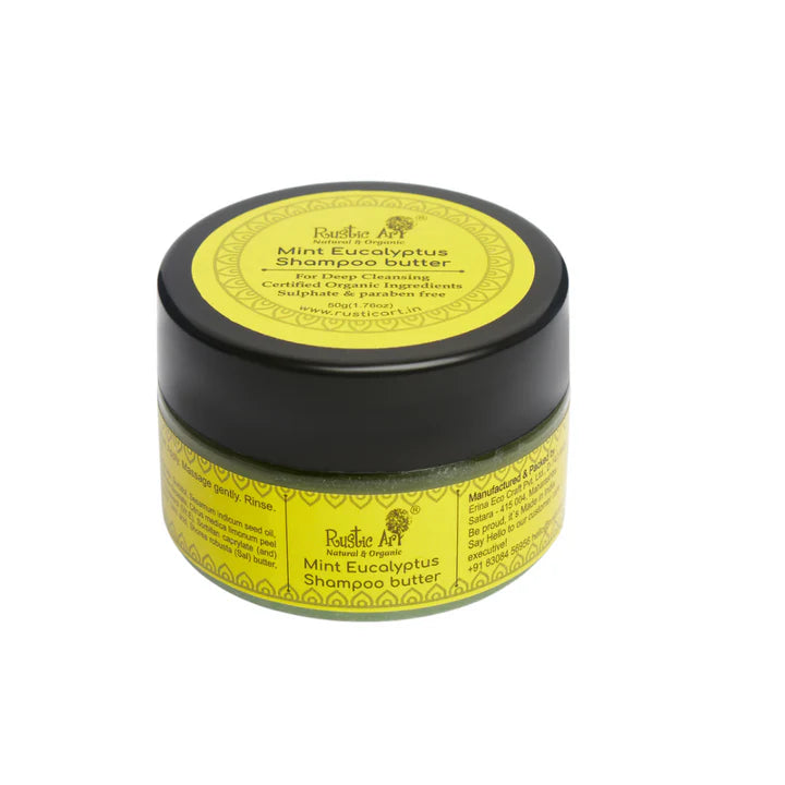 Mint Eucalyptus Shampoo Butter - Rustic Art - 100gm