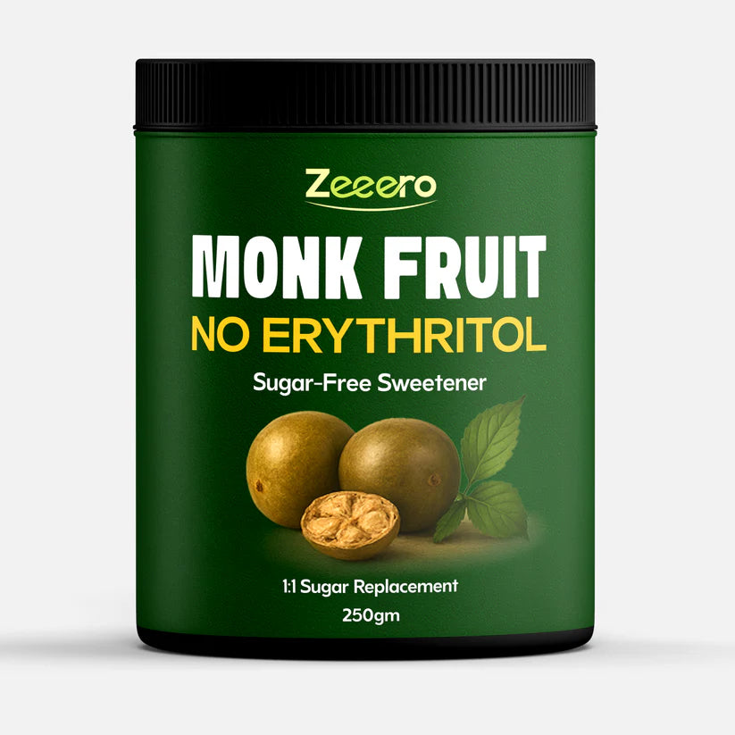 Monk Fruit Sweetener without Erythritol - Sugar Free Sweetener -Monk Fruit powder - No Added Preservatives, No Artificial sweeteners -Zeeero - 250gm