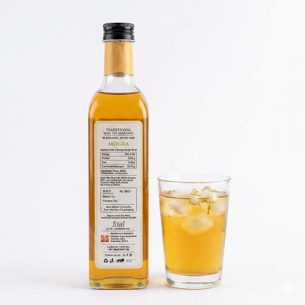 Sharbat | Mogra - Taste Of Rajputana - No Added Artificial Colors, Distillation & No Added Preservatives – 5S Farm – 700ml