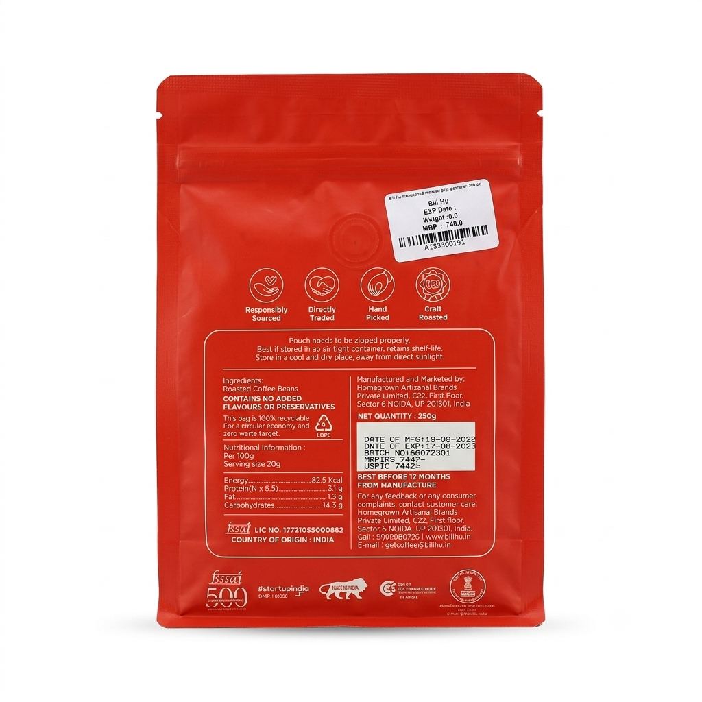 Coffee | Monsooned Malabar (Drip / Pourover) - Medium Light Roast -Unwashed Arabica-Craft Roasted– Bili Hu – 250gm