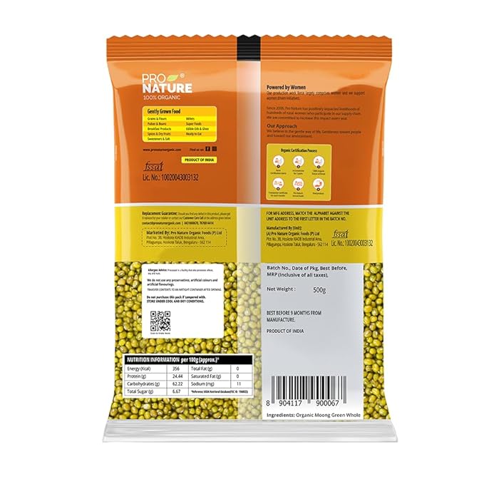Moong Green | Organic - Pro Nature - 500gm