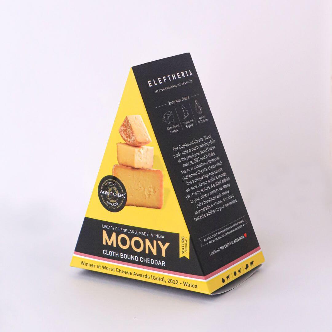 Cheddar Cheese | Moony – Cloth Bound Cheddar - Eleftheria Cheese - 200gm