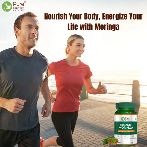 Moringa Capsules | Organic – Support Digestion – Support Immunity – Supports Detoxification – Pure Nutrition – (1200mg) – 120 Capsules
