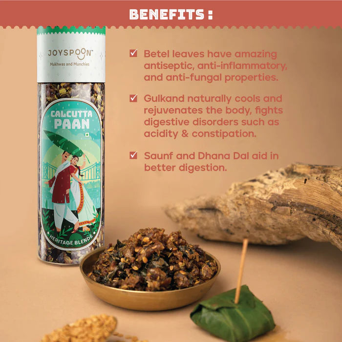 Mouth Freshener | Heritage Blends (Calcutta Paan) - No Supari, No Preservatives & No Artificial Flavour - Joyspoon - 100gm