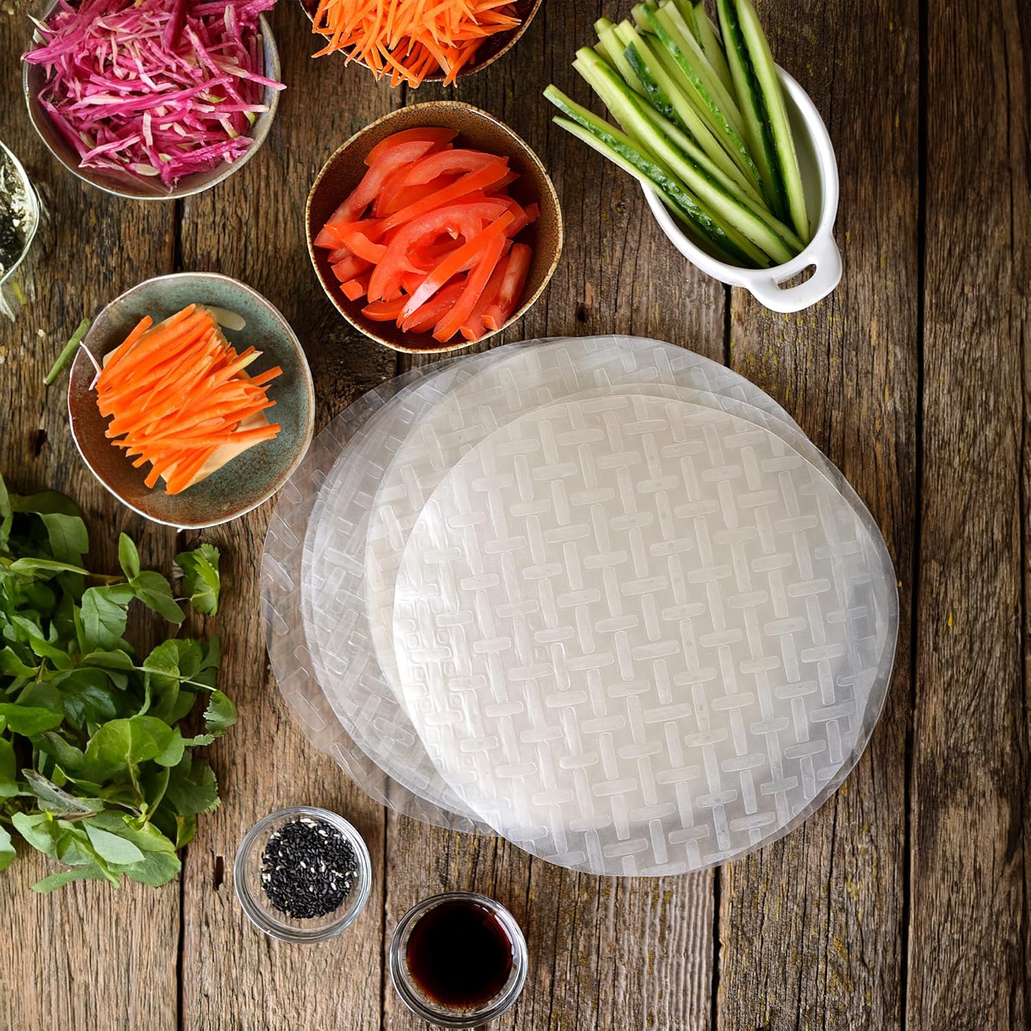 Rice Paper | Fresh Roll Rice Paper - Vietnam - No Added Preservatives - Mr Rice - 22cm (400gm)