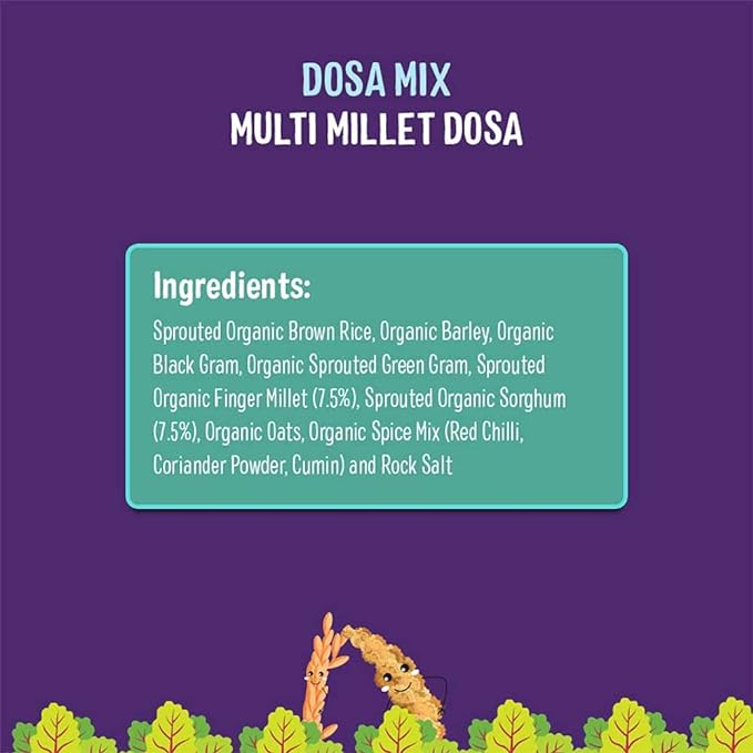 Millet Dosa | Multi Millet Dosa Mix – USDA Organic - Sprouted Nutrition - Timios – 150gm